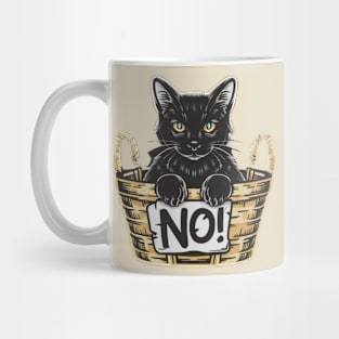 Black-cat-says-no Mug